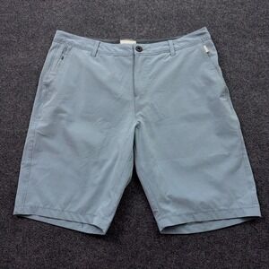 7Diamonds Performance Existence Shorts Mens 34 Blue Gray 10" Inseam Stretch Tech